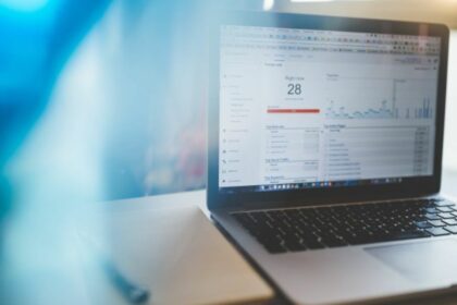 analytics on laptop screen