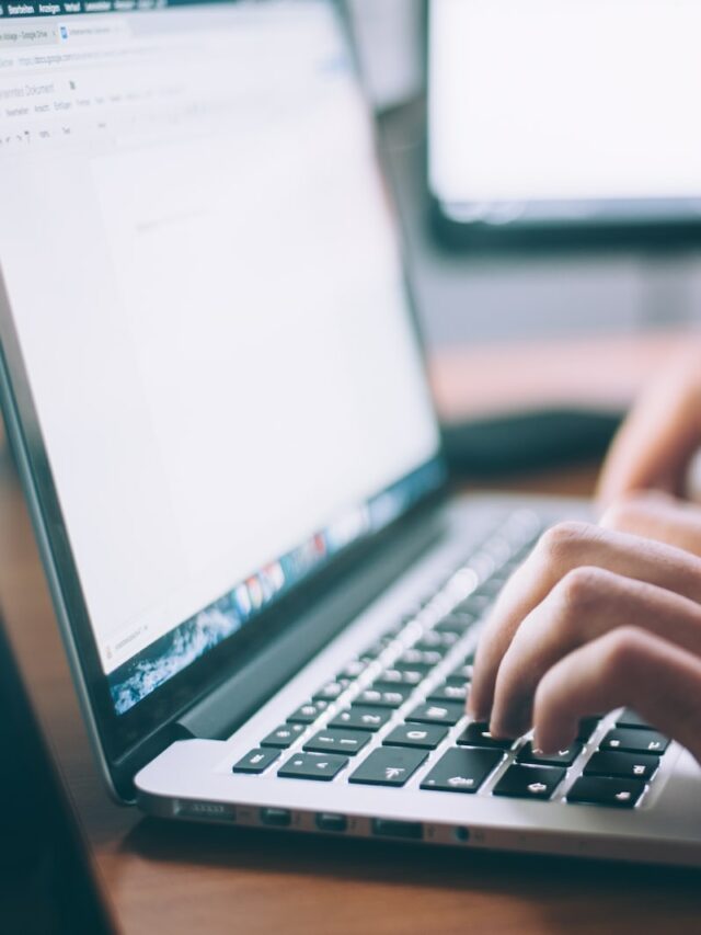 person using MacBook Pro