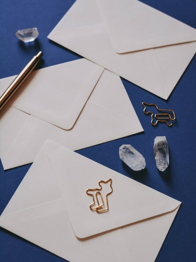 white printer paper with heart shaped and star shaped stones