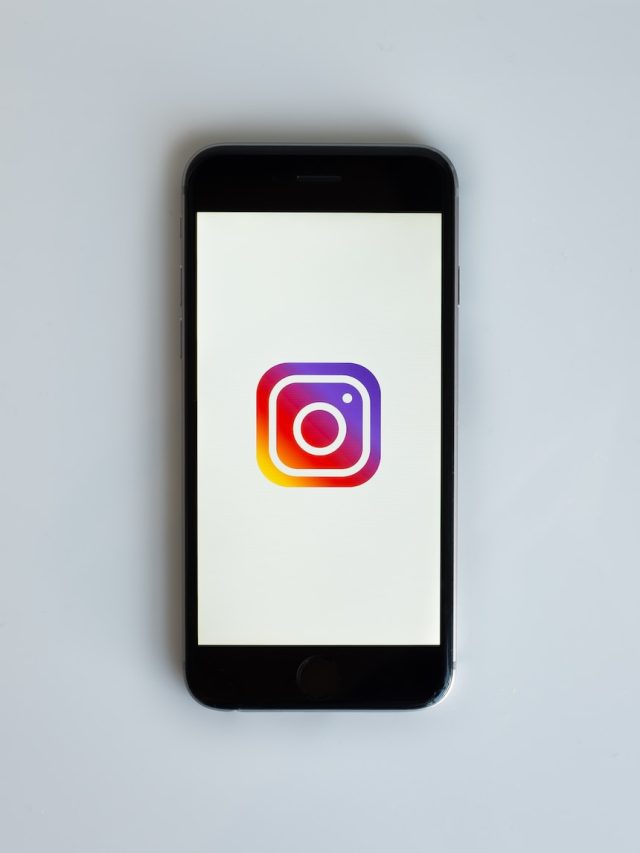 smartphone showing Instagram icon