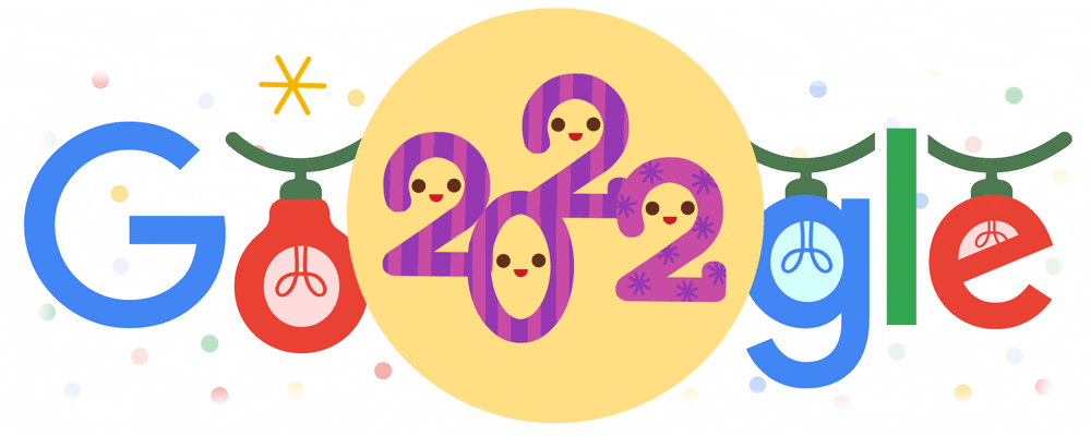 Google doodle new year eve 2022