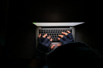 hackers stealing data from laptop