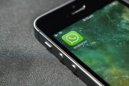 Whatsapp app on phone screen