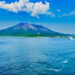 Landscape of sakurajima island