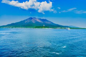 Landscape of sakurajima island