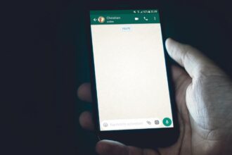 person using whatsapp