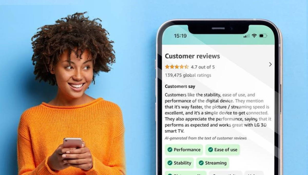 Amazon's AI-powered customer reviews