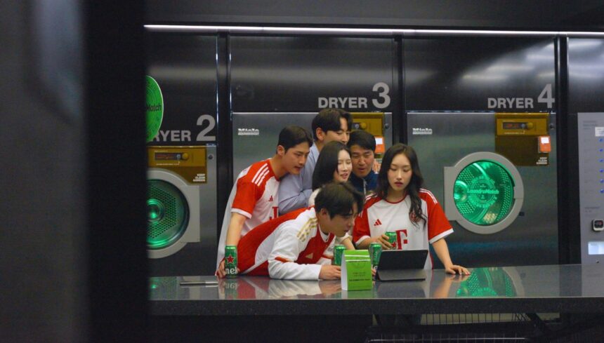 Heineken transforms laundromats into 24-hour sports bars for Korea's hardcore football fans