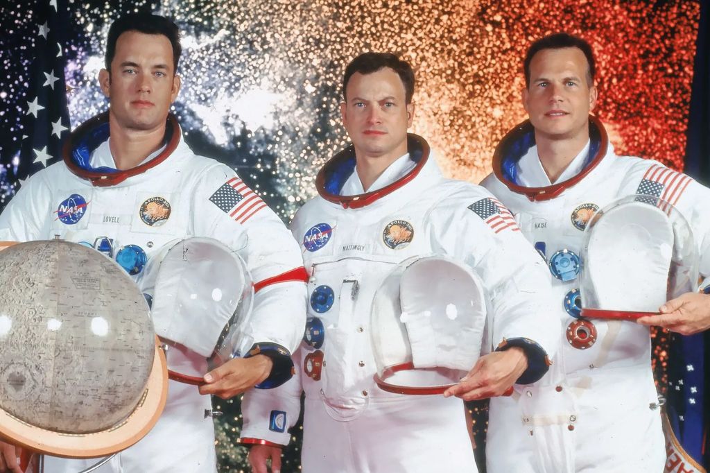 The Apollo 13 crew dealing with the crisis in space