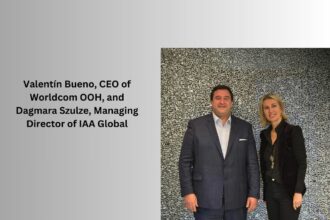 Valentín Bueno, CEO of Worldcom OOH, and Dagmara Szulze, Managing Director of IAA Global