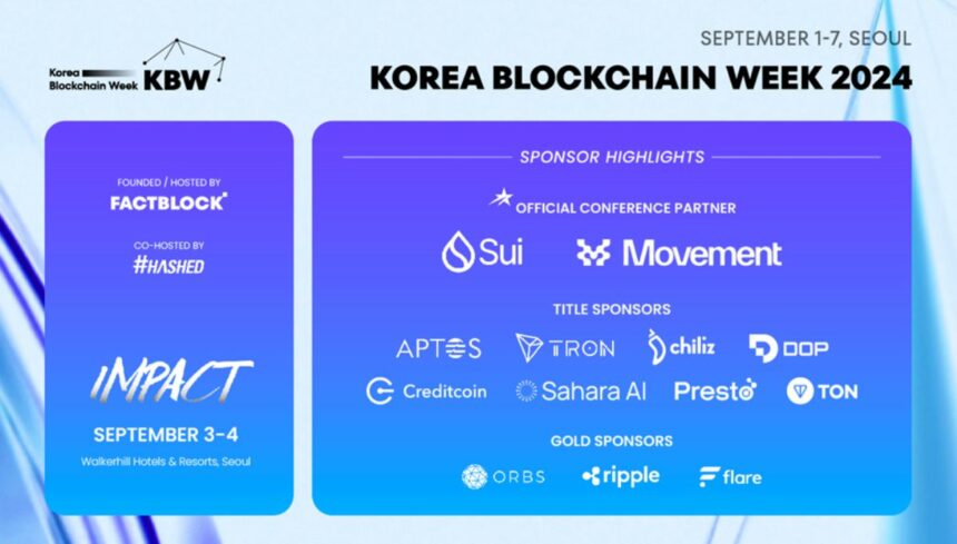 Korea Blockchain Week 2024 Partners with Movement Labs, Announces New Speakers and Sponsors