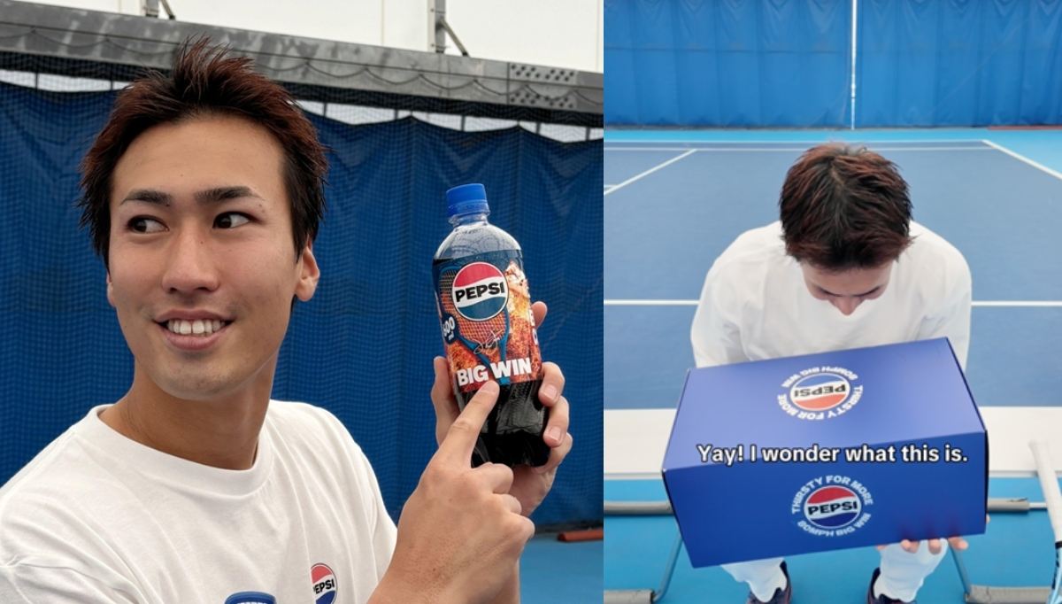 Japanese Tennis Star Yosuke Watanuki with Limited Edition Box After Viral Winning Match Moment