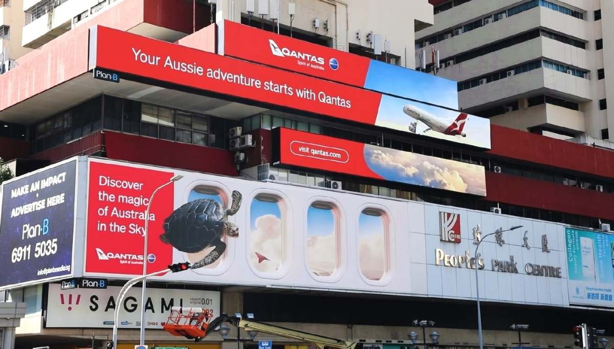 Heckler Singapore Launches First 3D Billboard in New Campaign for Qantas
